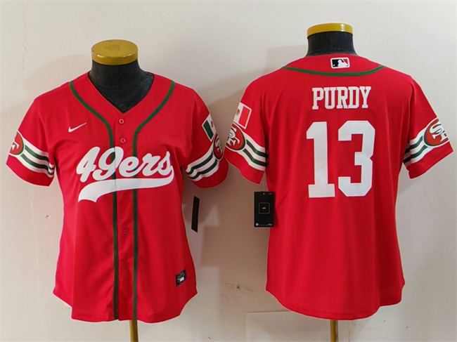 Youth San Francisco 49ers #13 Brock Purdy Red Mexico With Patch Cool Base Stitched Baseball Jersey